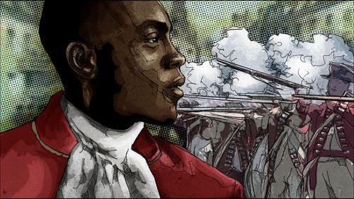 In her book, "We Refuse," Kellie Carter Jackson argues that Crispus Attucks, traditionally regarded as the first American killed in the American Revolution, was himself a revolutionary. Attucks, she said, was motivated by a desire to protect his livelihood and to not return to slavery. Illustration of Crispus Attucks by Ric Watkins / AJC