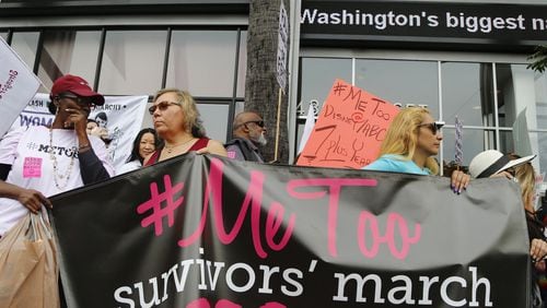 Opponents of a broadly worded executive order from President Donald Trump, banning workplace racial sensitivity training that could make white feel demonized, say it could also force employers to dial back sexual harassment training. That would be a blow for the #MeToo movement launched nationally in 2017, critics of the order say. (AP PHOTO / DAMIAN DOVARGANES, FILE)