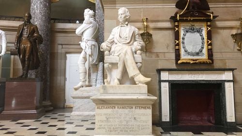 Georgia's statue of Alexander Hamilton Stephens, who served as the vice president of the Confederacy, resides in Statuary Hall inside the U.S. Capitol. Courtesy