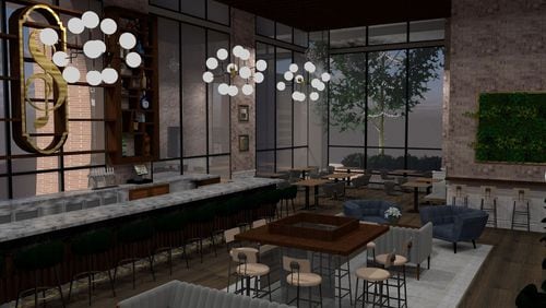 Sophia's Cafe and Cocktails is set to open in downtown Decatur by the end 2024, along with speakeasy bar Roaring Social. / Rendering courtesy of The 2nd Star Group
