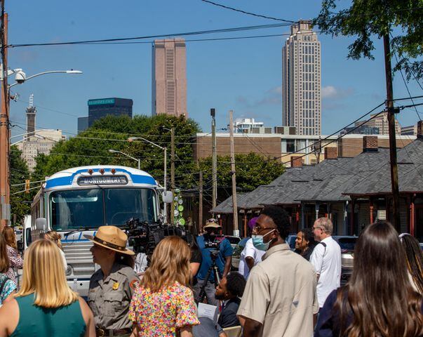 Freedom Riders bus replica at MLK home