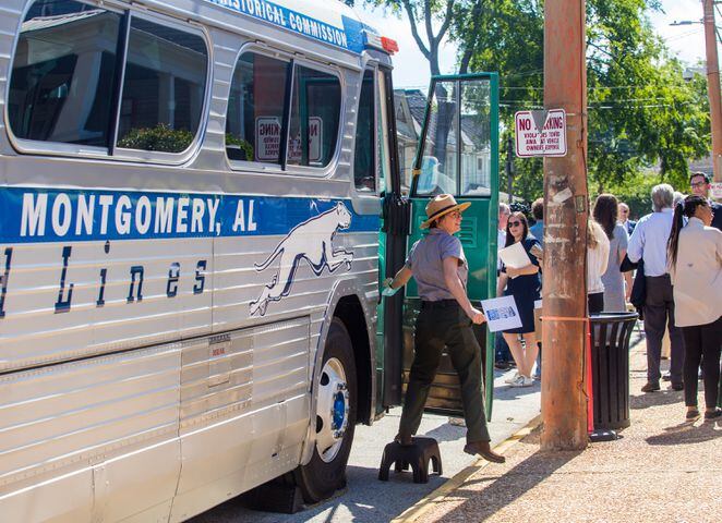 Freedom Riders bus replica at MLK home