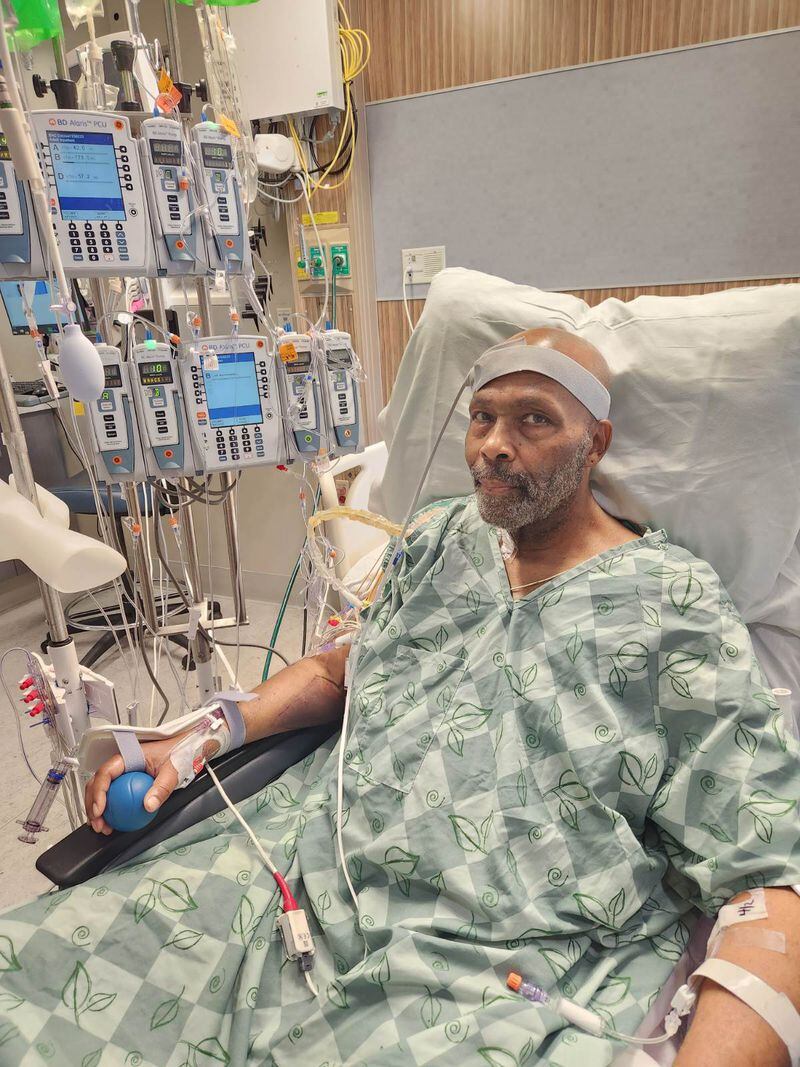 William "Will" Sanders received a new heart at Emory University Hospital last year. He's still recovering but doing well, his new wife and doctors say. Courtesy of William Sanders and Bernice Ward Sanders