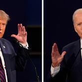Former President Donald Trump (left) and President Joe Biden (right) are scheduled to debate on Thursday.