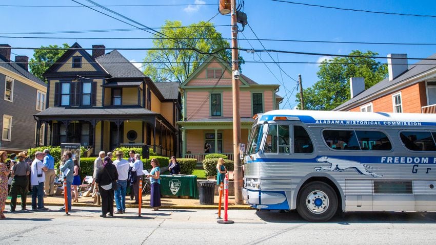 Freedom Riders bus replica at MLK home