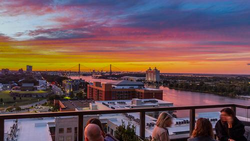 Bar Julian has one of the best sunset views in Savannah. (Courtesy of Bar Julian)