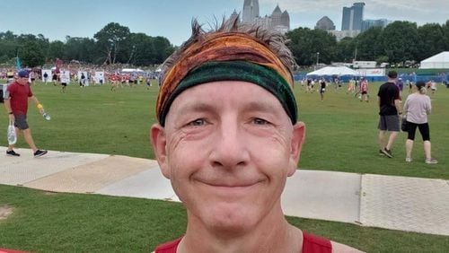Randy Travis, a long-time Fox 5 investigative reporter until June 2024, has taken part in the AJC Peachtree Road Race 33 times including in 2019, where he took this selfie at Piedmont Park after the race concluded. Courtesy of Randy Travis