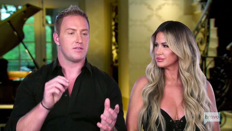 Reality show couple Kroy Biermann and Kim Zolciak in a screen shot of their Bravo show "Don't Be Tardy," which aired from 2012 to 2020. BRAVO