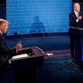President Donald Trump and Democratic presidential candidate former Vice President Joe Biden debate during the first presidential debate of the 2020 campaign on Sept. 29, 2020, at Case Western University and Cleveland Clinic, in Cleveland. (AP Photo/Morry Gash, Pool, File)