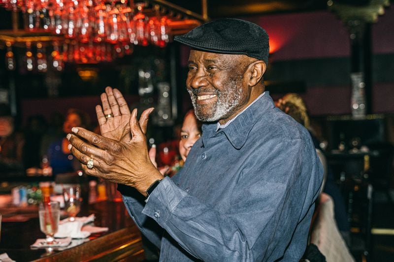 Seniors ages 55 and up enjoy nightlife at Ellery's Night Club and Lounge in southwest Atlanta on Wednesday, Feb. 21, 2024. (Olivia Bowdoin for the AJC).  