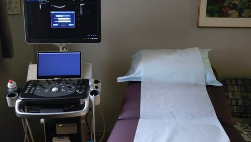 Views of an ultrasound examination room at Atlanta Morning Center in Dunwoody shown on Thursday, June 15, 2023. (Natrice Miller/natrice.com@ajc.com)