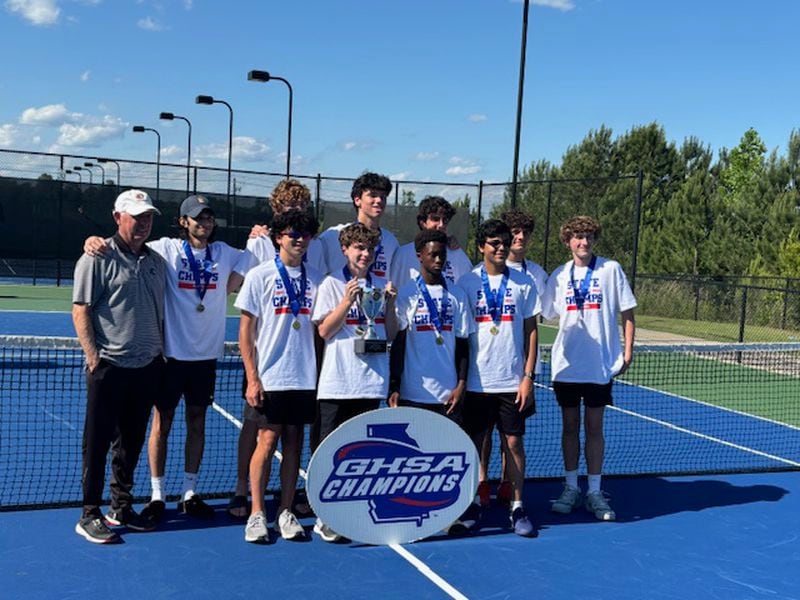 The Greater Atlanta Christian boys won the Class 5A tennis championship, May 11, 2014, at the Rome Tennis Center at Berry College.