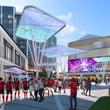 This is a rendering of the planned entertainment district that will make up the center of the Centennial Yards development in downtown Atlanta. The project was designed by Atlanta architecture firm Gensler.