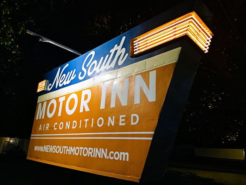 The restored neon of the former Old South Motor Inn now lights up again at Madison's New South Motor Inn.
(Courtesy of Blake Guthrie)