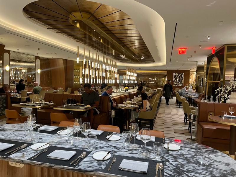 There's a Brasserie inside the Delta One Lounge, which opened Wednesday, June 26, 2024, at New York's John F. Kennedy International Airport.