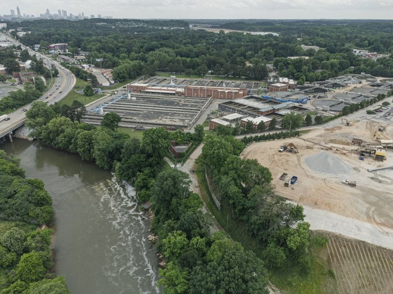 A drone image of the R.M. Clayton Water Reclamation Center taken by the Chattahoochee Riverkeeper on May 7, 2024. SPECIAL