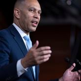 House Minority Leader Hakeem Jeffries, D-N.Y., meets with reporters at his weekly news conference, at the Capitol in Washington, Tuesday, June 4, 2024. (AP Photo/J. Scott Applewhite)