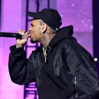 Chris Brown performs at the third annual Lil Baby & Friends Birthday Celebration at sold-out State Farm Arena in Atlanta on Friday, December 9, 2022. Performers included Drake, 21 Savage, GloRilla, Lakeya, Rocko and DJ Fresh. (Photo: Robb Cohen for The Atlanta Journal-Constitution)