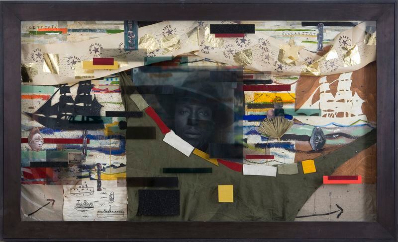 "Returnal," an 8-foot-long mixed media work by Atlanta artist Radcliffe Bailey was included the exhibit "Kongo Across the Waters" at the Carter Center in 2014. The exhibit explored connections between the art and culture of the Kongo peoples of western Central Africa and African-American art and culture in the United States.