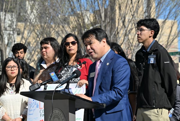 State Rep. Marvin Lim spoke at a “Farmworker Families at the Capitol” event in Atlanta in March.