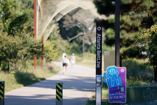 Beltline officials said when the games come to town, 1.6 miles of the Westside Connector — which provides a pedestrian path from Washington Park directly to Mercedes-Benz Stadium — will be open to visitors.  (Miguel Martinez / AJC) 