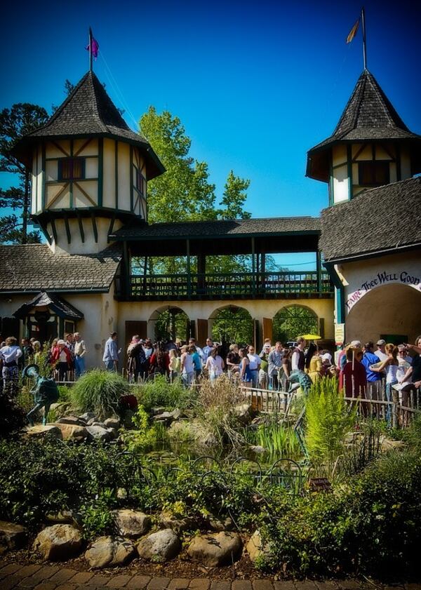 The entrance to the Georgia Renaissance Festival in Fairburn, which sits on a 32-acre wooded property just off I-85.