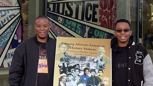 Michael Carson and Matthew Carson will be handing out 1,000 of the books they have written together at the National Center for Civil and Human Rights to celebrate Black History Month. (Family handout)